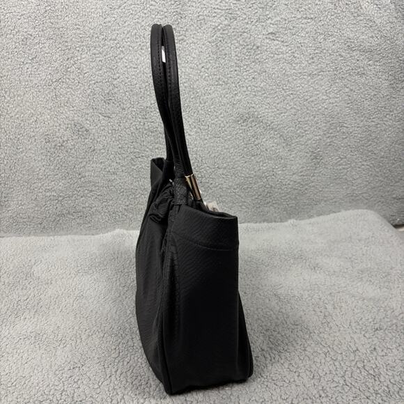 Jessica Simpson Rosanna Black Leather Tote Double Handles Shoulder Bag 14x11x5 - Picture 13 of 16